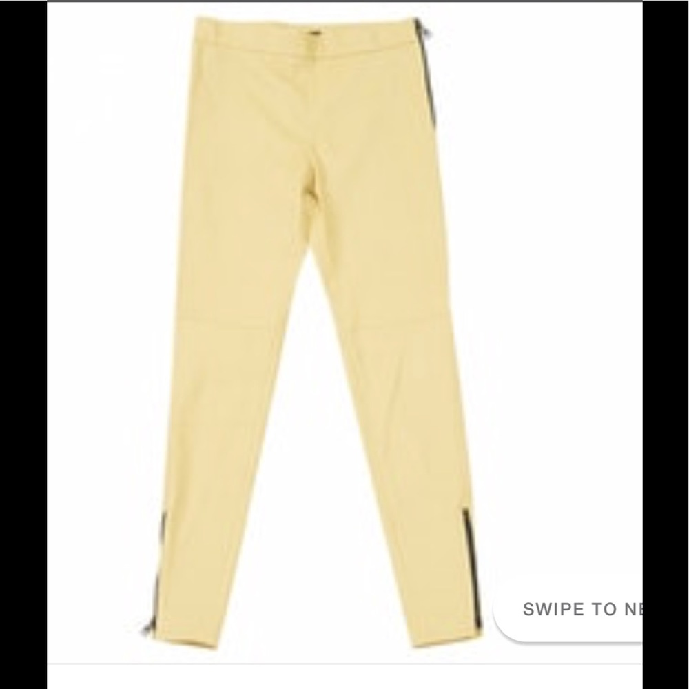 Louis Vuitton Genuine Leather Yellow Leggings